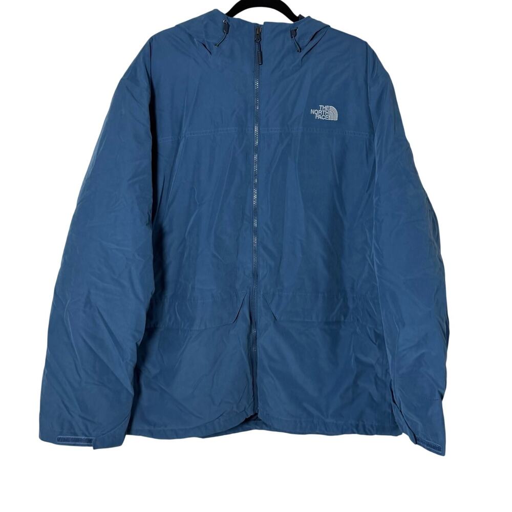 The North Face DryVent Insulated Jacket Men 3XL Blue Hooded Ski Snow XXXL